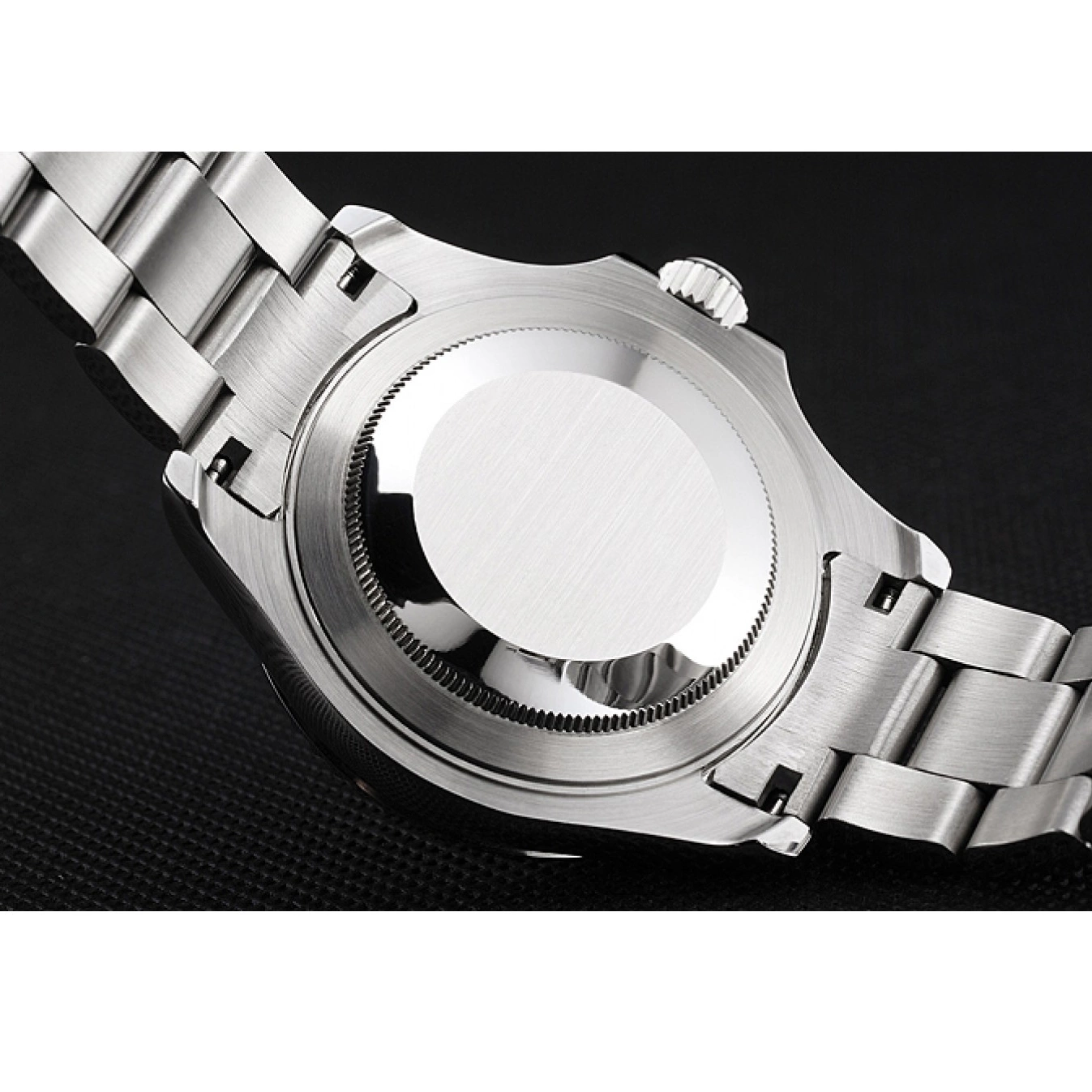 Aaa replica watch Stainless Swiss Rolex Dial Yacht-Master And Case Black Bracelet Steel 0815